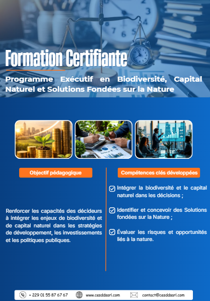 Programme Exécutif en Biodiversité, Capital Naturel et Solutions Fondées sur la Nature