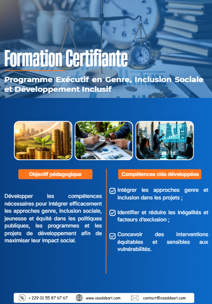Programme Exécutif en Genre, Inclusion Sociale et Développement Inclusif